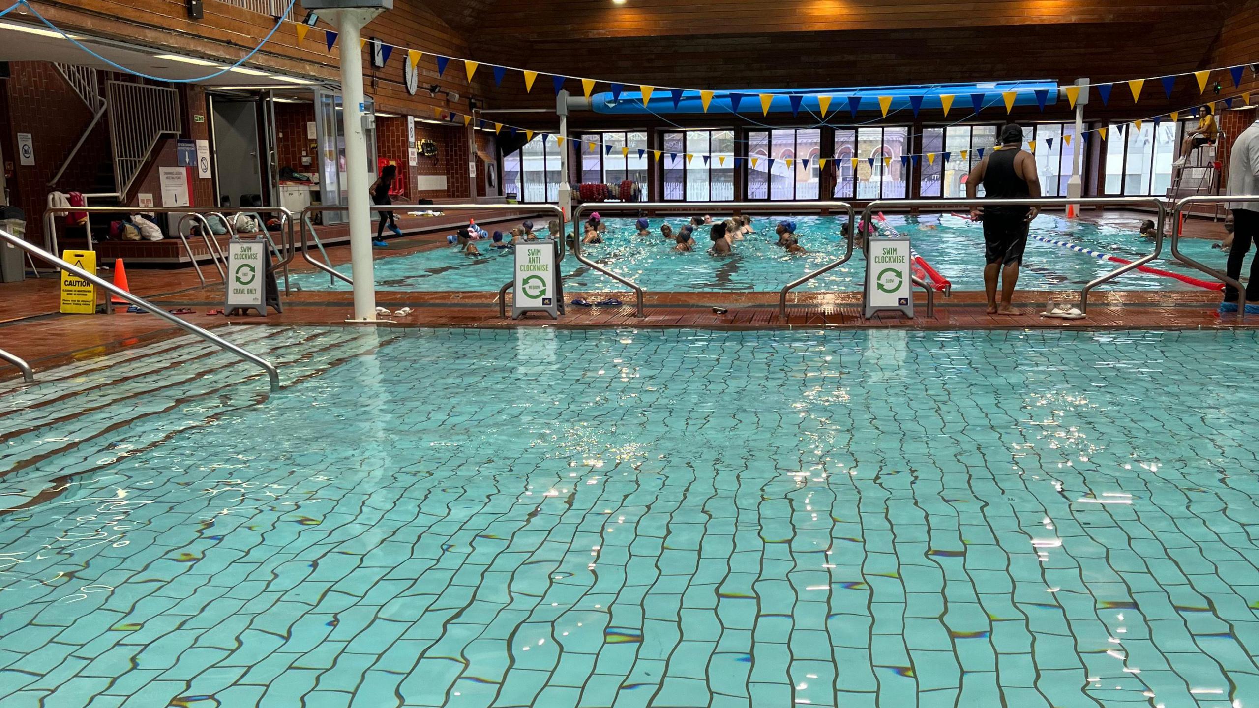 Swimming pool at Brixton Recreation Centre that is now being run by Lambeth Council