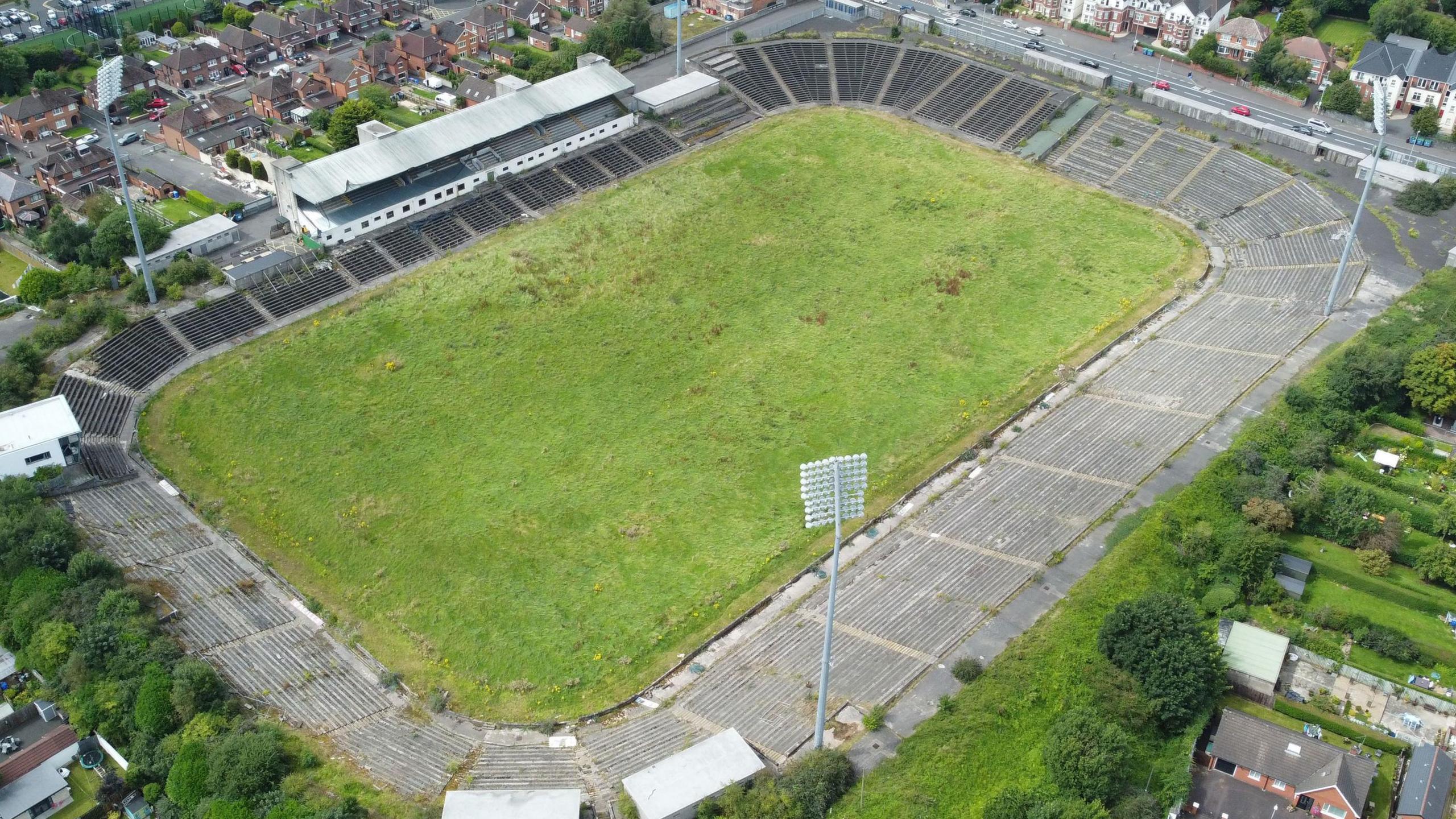 Birds' eye view of Casement Park