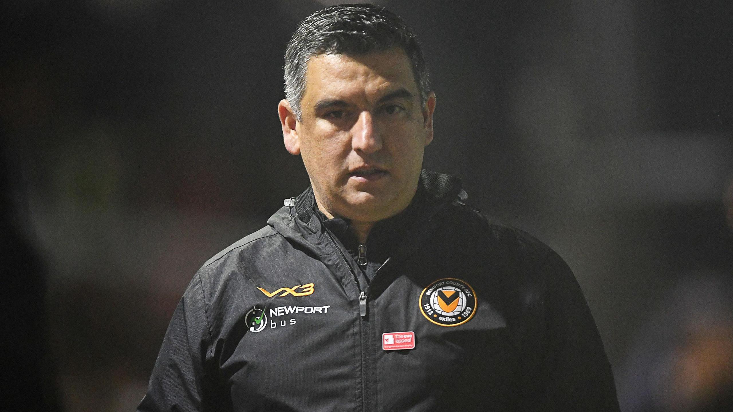 Nelson Jardim at Newport County's match against Swindon