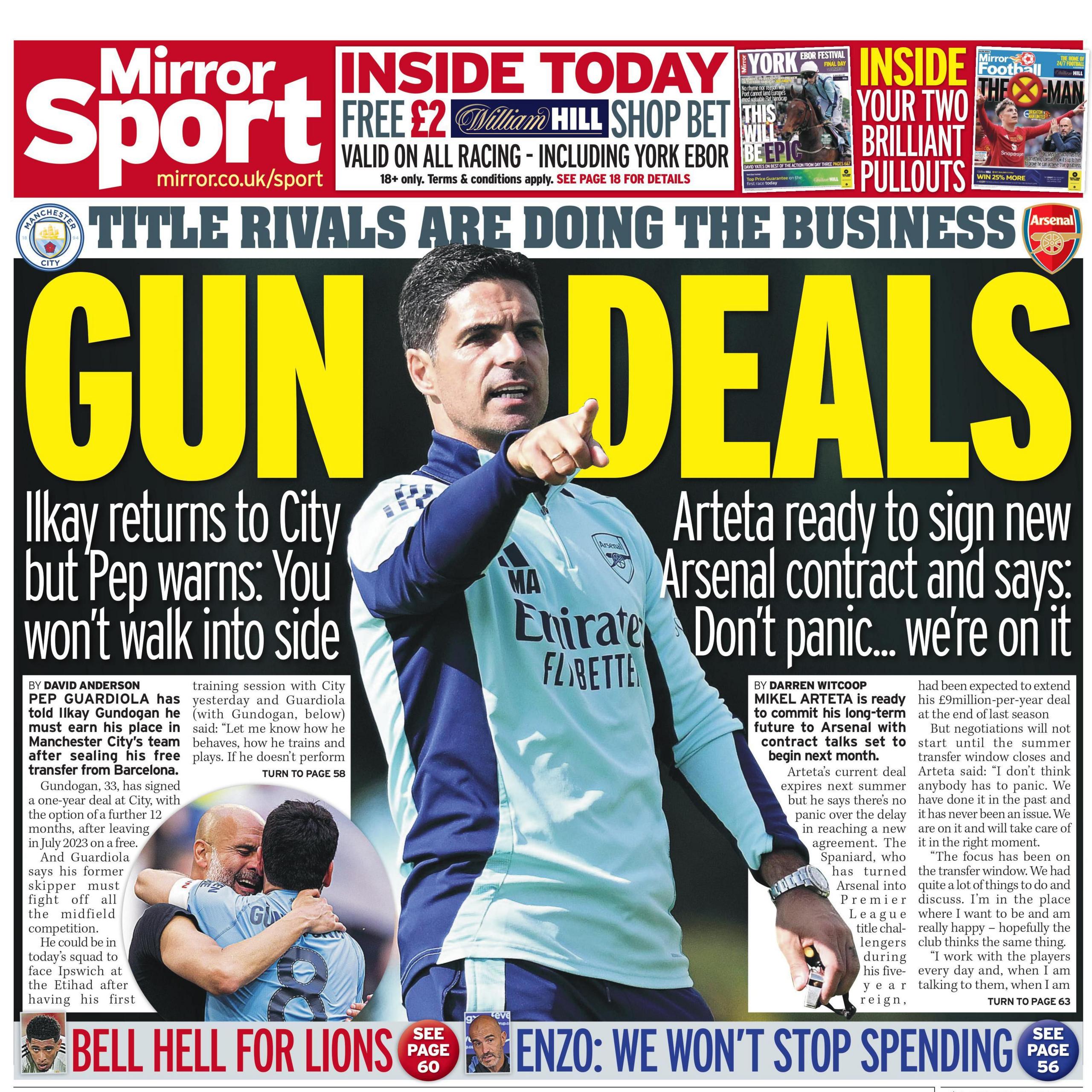 The Mirror back page