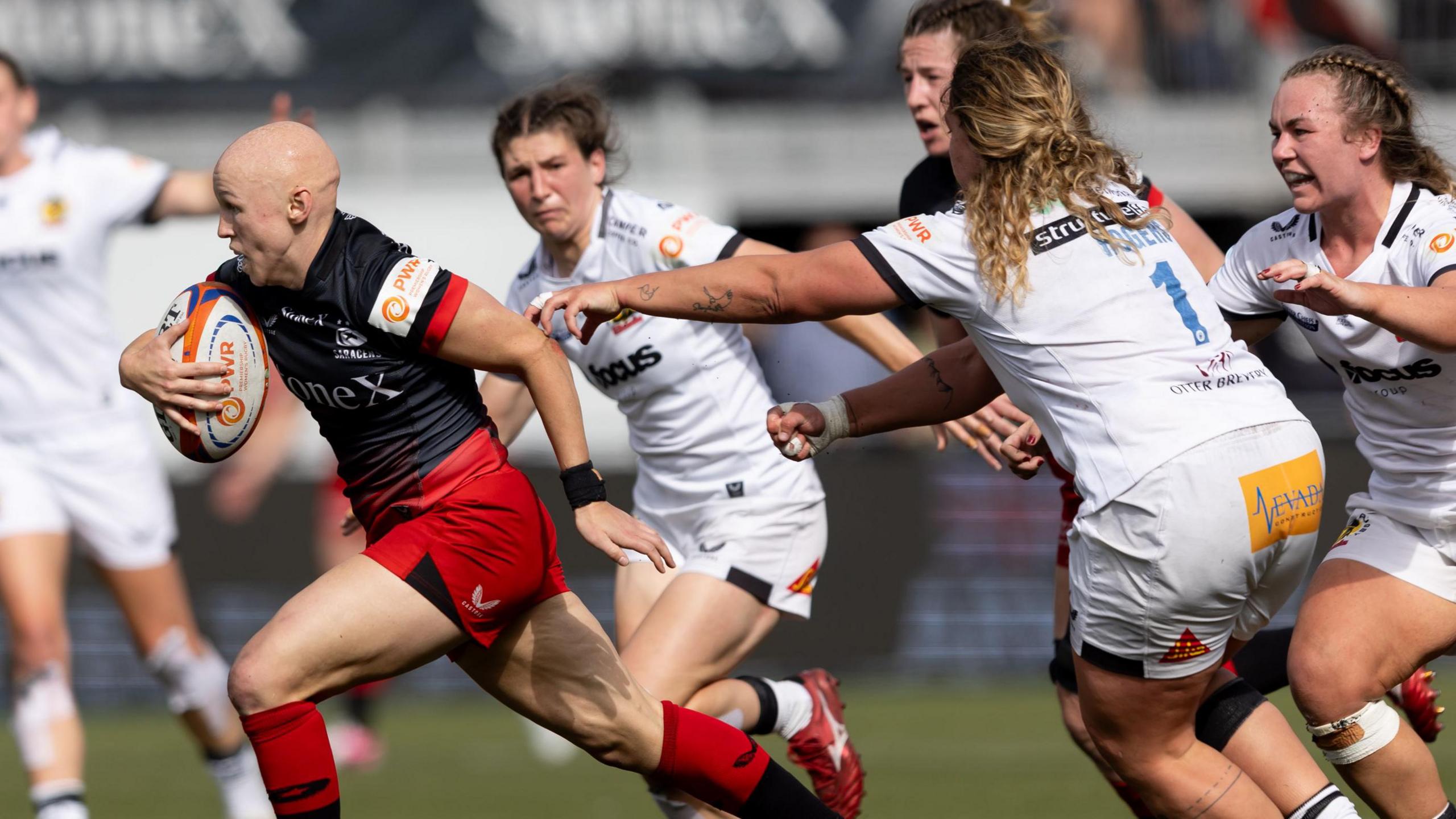 Action from Saracens v Exeter