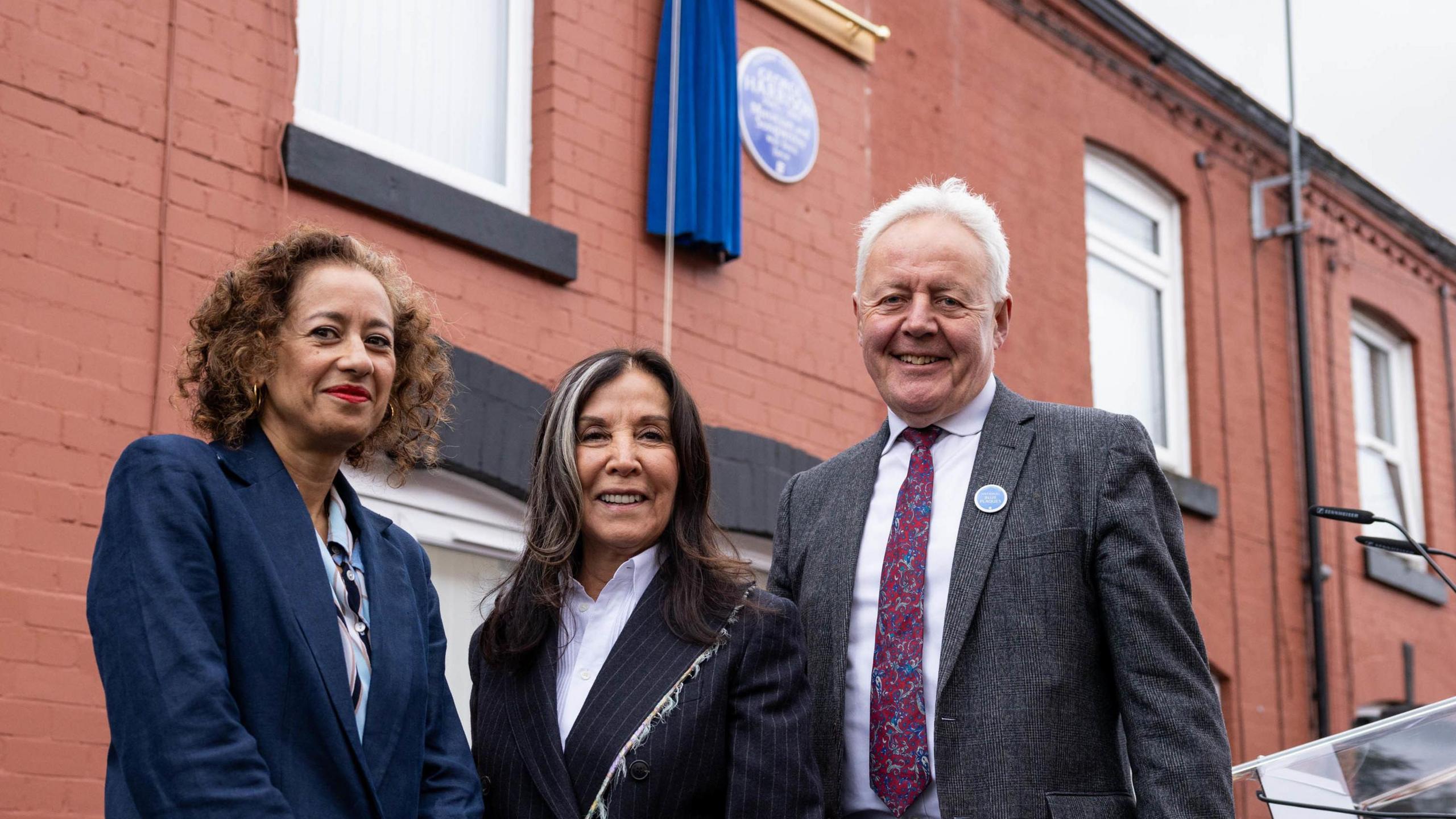 (L-R) Samirah Ahmed, Olivia Harrison and Duncan Wilson (Historic England Chief Executive)