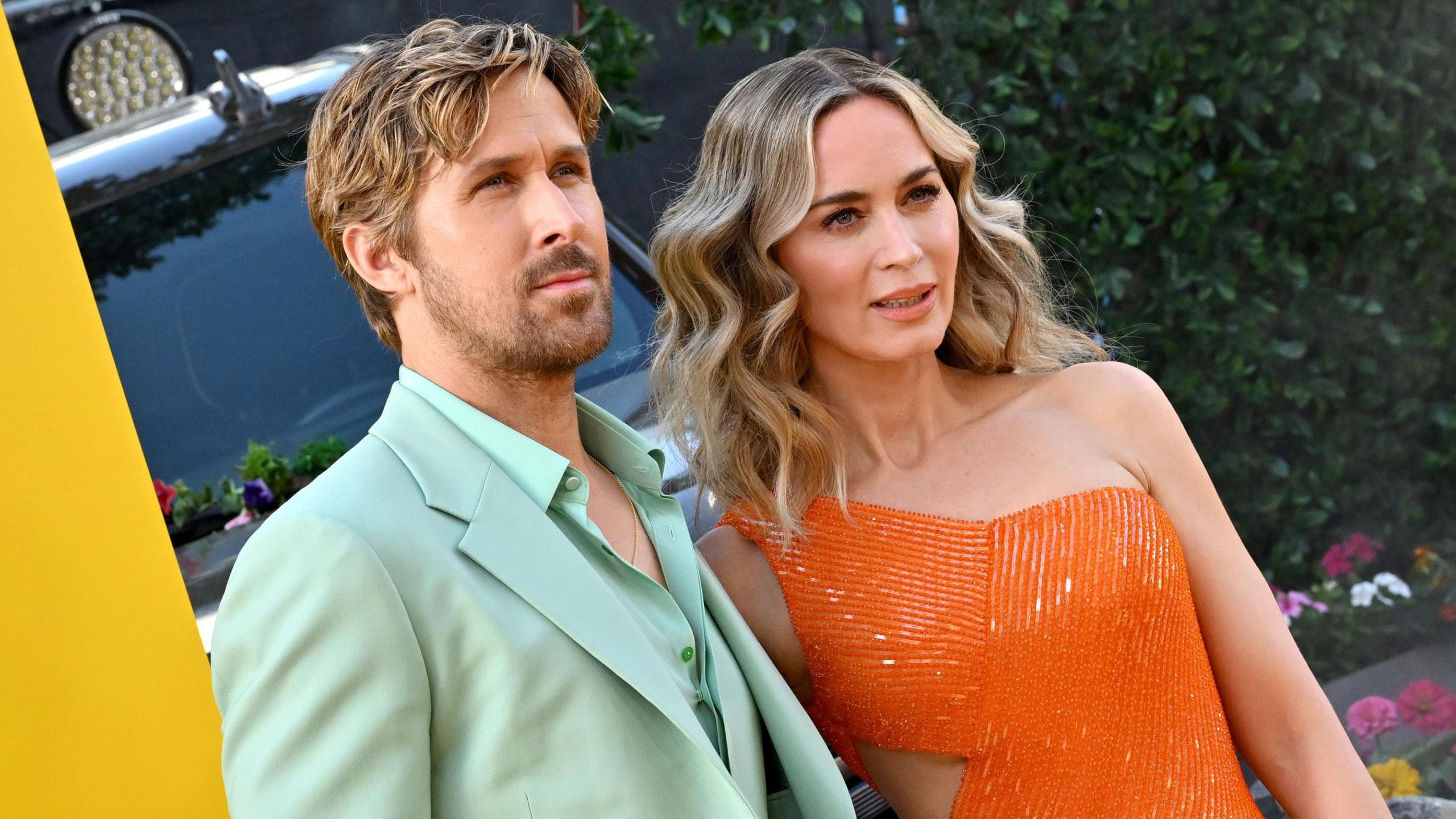 Ryan Gosling and Emily Blunt attend the Los Angeles premiere of Universal Pictures film The Fall Guy at Dolby Theatre on April 30, 2024 in Hollywood, California