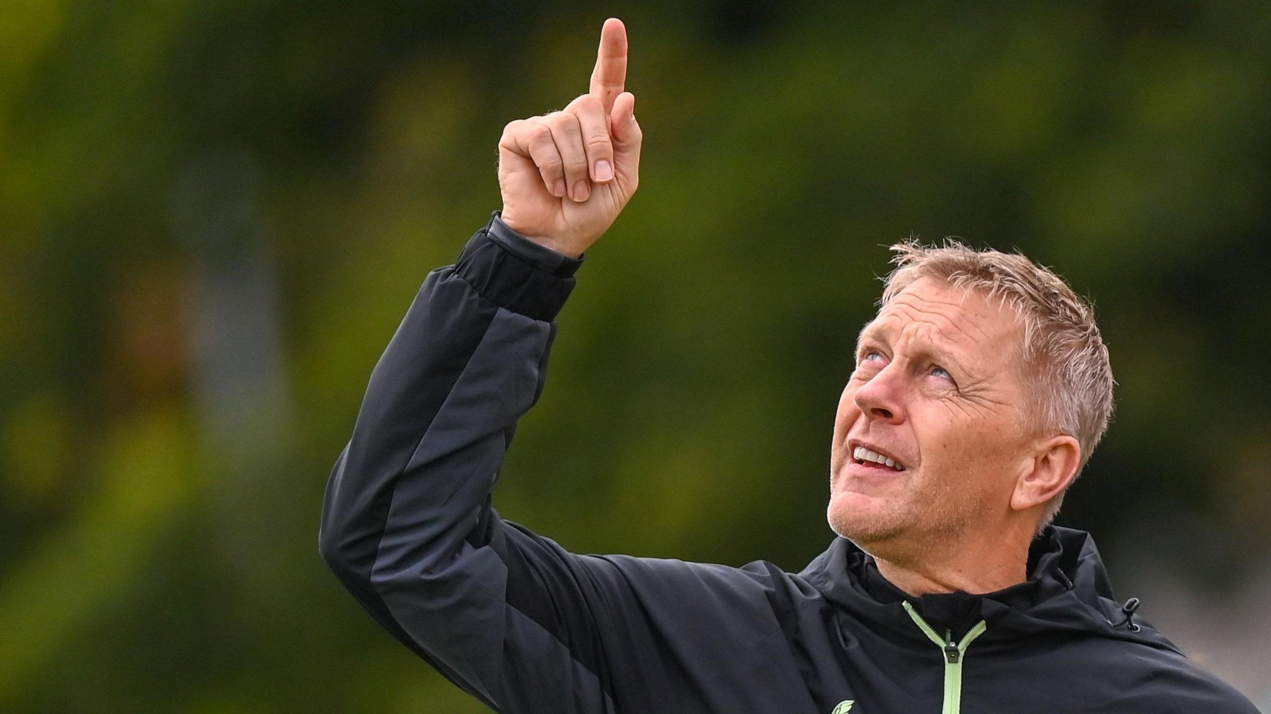 Heimir Hallgrimsson pictured during a Republic of Ireland training session at Abbotstown 