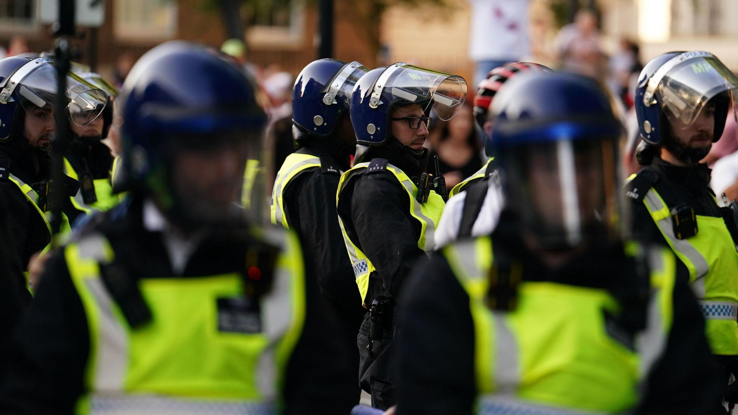 Police in riot gear