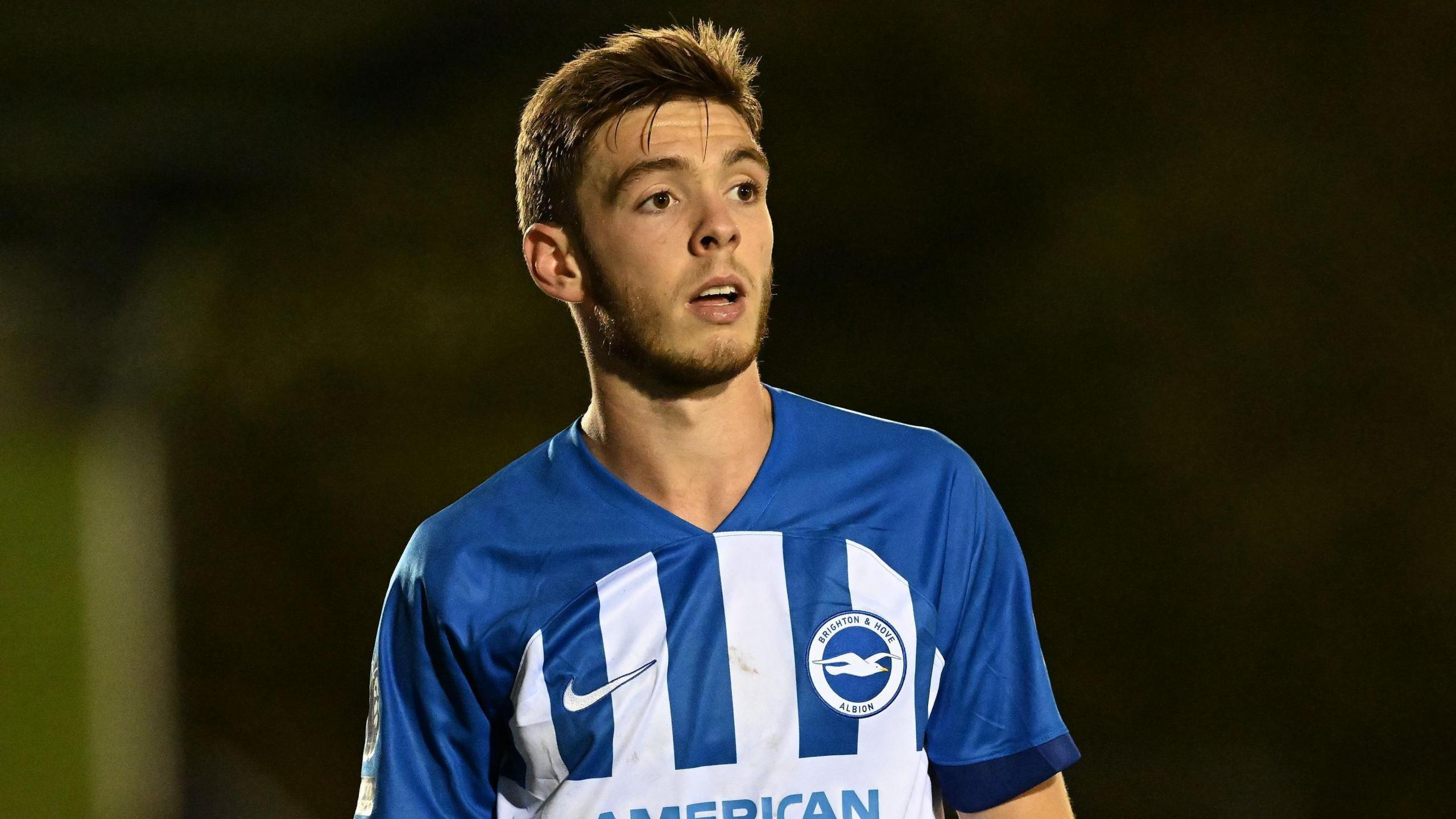 Ruairi McConville playing for Brighton & Hove Albion