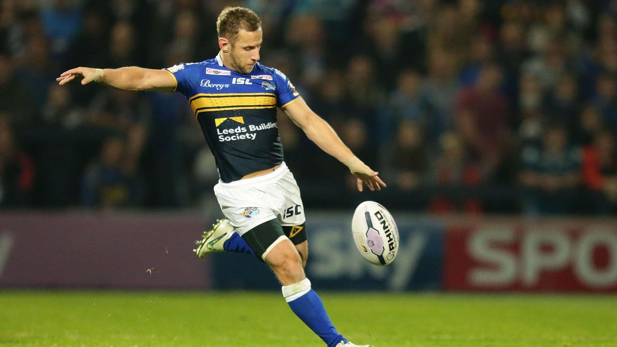 Rob Burrow plays for Leeds