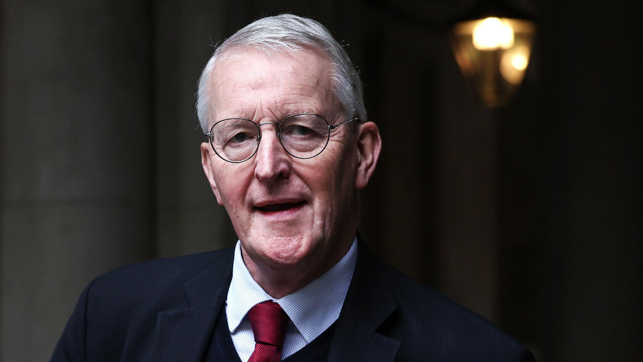 A close-up shot of Hilary Benn