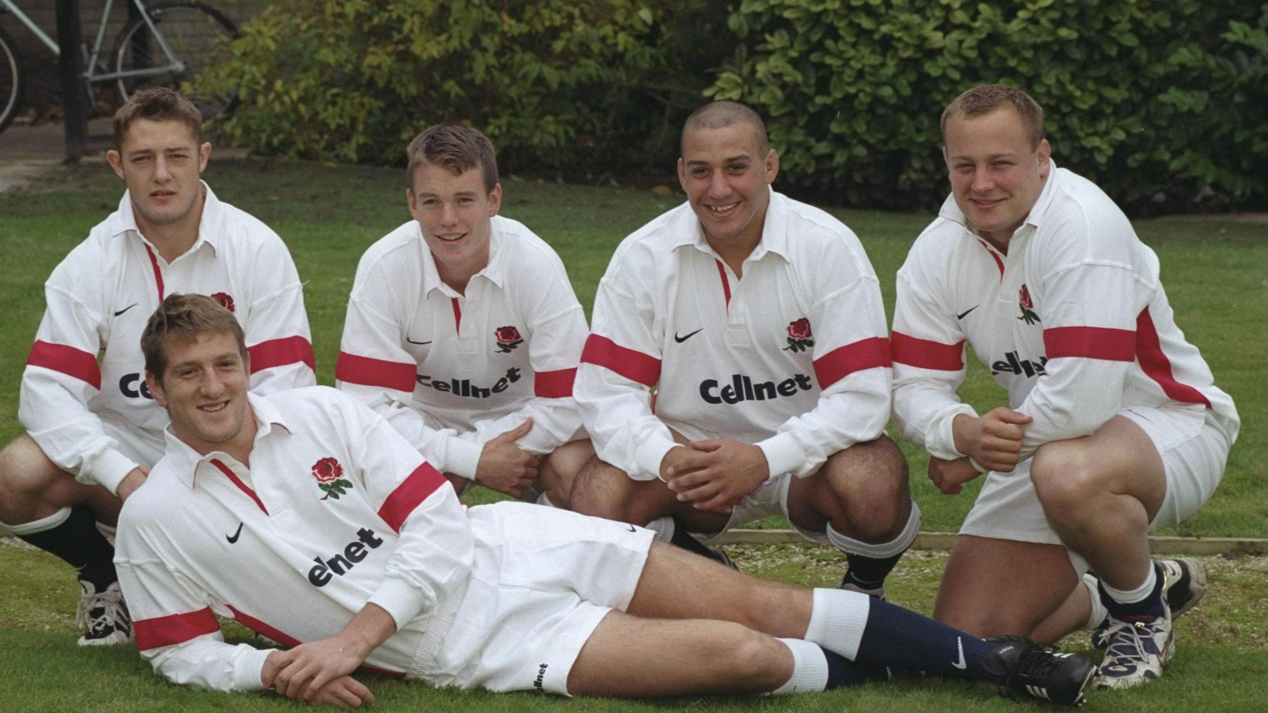 Will Green, with David Rees, Matt Perry, Andy Long and Will Greenwood