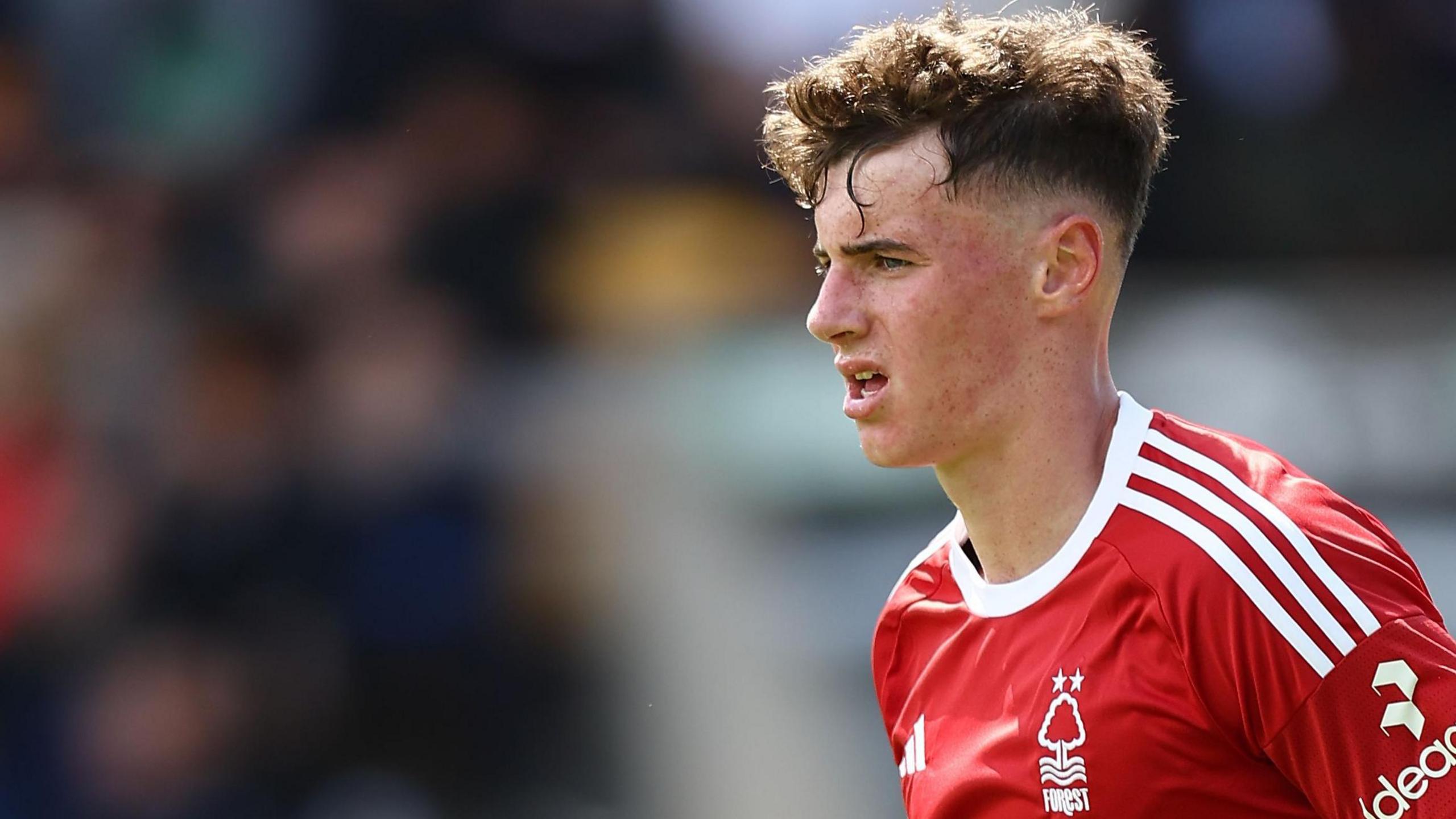 Joe Gardner in action for Nottingham Forest in a pre-season match