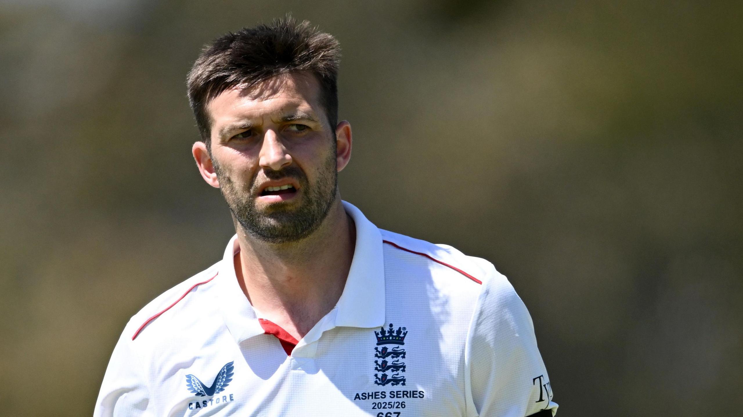 Mark Wood during England's tour match against England Lions