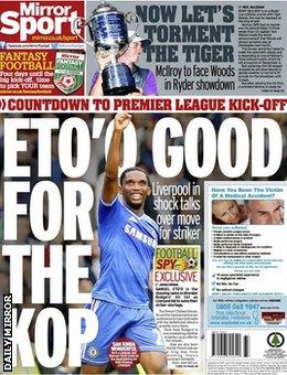 Daily Mirror back page