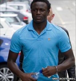 Victor Wanyama arrives at for his medical