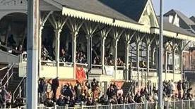 Fans packed into the stand