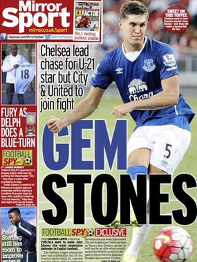 Saturday's Mirror back page