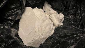 A large rock of a white substance in a black bag found during a drugs raid by Wiltshire Police