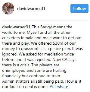 Instagram / David Warner