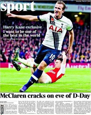 Times back page on Saturday