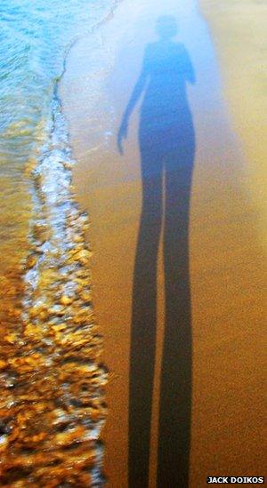 Shadow on a beach
