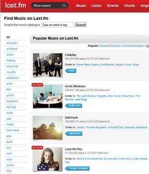 Last FM website