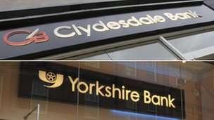 Clydesdale and Yorkshire Bank signs