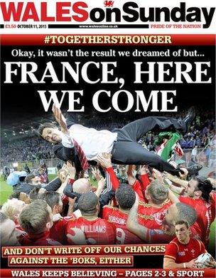 Wales on Sunday back page