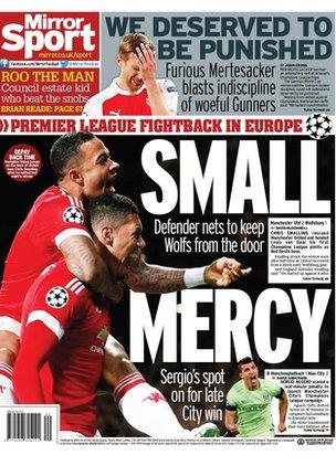 Daily Mirror back page