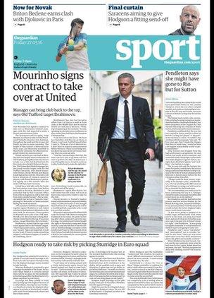 Guardian back page