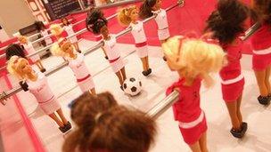 Table football edition of Barbie