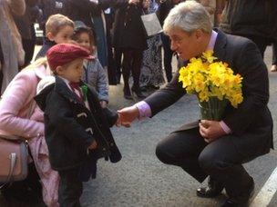 John Bercow and Daniel (aged threet)