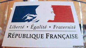 French motto of Liberty, Equality, Fraternity