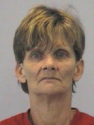 The Goldsboro Police Department provides an image of Marcia Jean Lee, who was arrested on charges of failure to report a death after her mum's body was found inside a reezer sold at a yard sale.