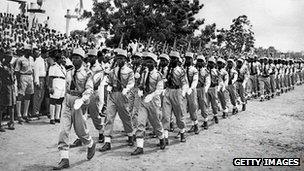 Military parade at independence