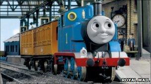 Thomas the Tank Engine stamp (detail) (Copyright: Royal Mail)