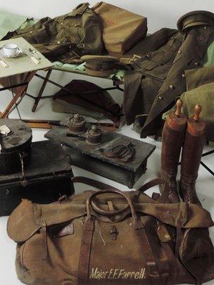 The World War One collection that belonged to Maj EF Farrell