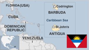 Map of Antigua and Barbuda