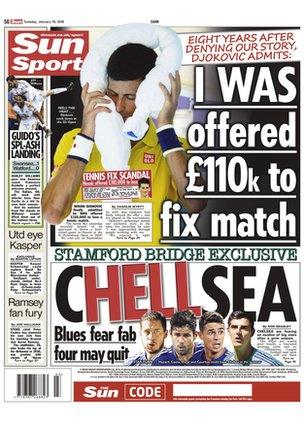 The Sun backpage