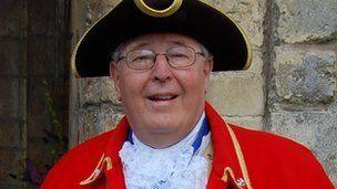 Mike Kean-Price, the town crier of Tewkesbury