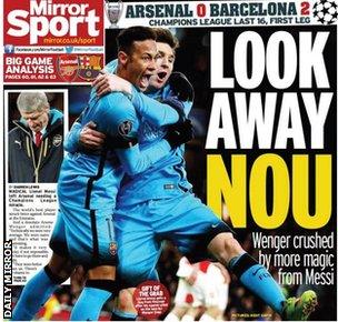 Daily Mirror back page