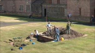 Archaeological dig at Bamburgh Castle