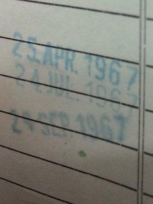 The book has a date stamp inside which shows it was due back in September 1967