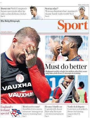 Telegraph sports page