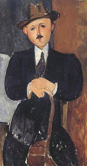 Seated Man with a Cane, Amedeo Modigliani,