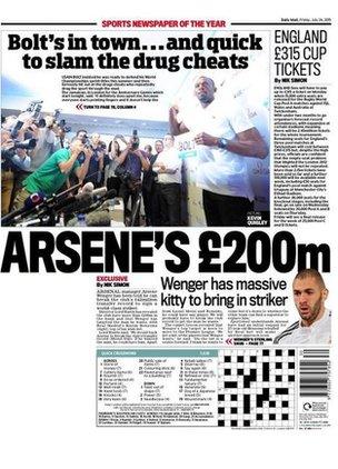 Daily Mail back page