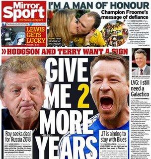 Daily Mirror backpage