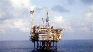 North Sea oil rig