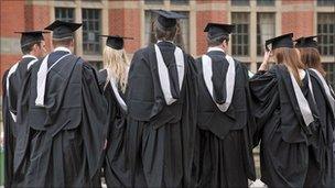 Graduates at graduation day