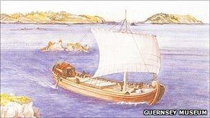 Artist's impression of Gallo-Roman wreck Asterix by Penny Dorey. Picture courtesy Guernsey Museum and Art Gallery