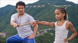 Jackie Chan and Jaden Smith in The Karate Kid