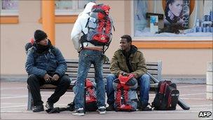 Afghan migrants near Calais, France, 10 Nov 09